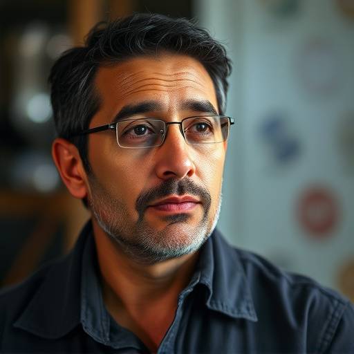 Retrato de Javier Mendoza, cofundador y director de operaciones de Destinos Ib&eacute;ricos, con una expresi&oacute;n reflexiva.
